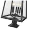 Z-Lite Rainer 5 Light Outdoor Pier Mounted Fixture, 15.5in. W x 29.5in. H, Black 5015PHXLR-533PM-BK - alternate 8